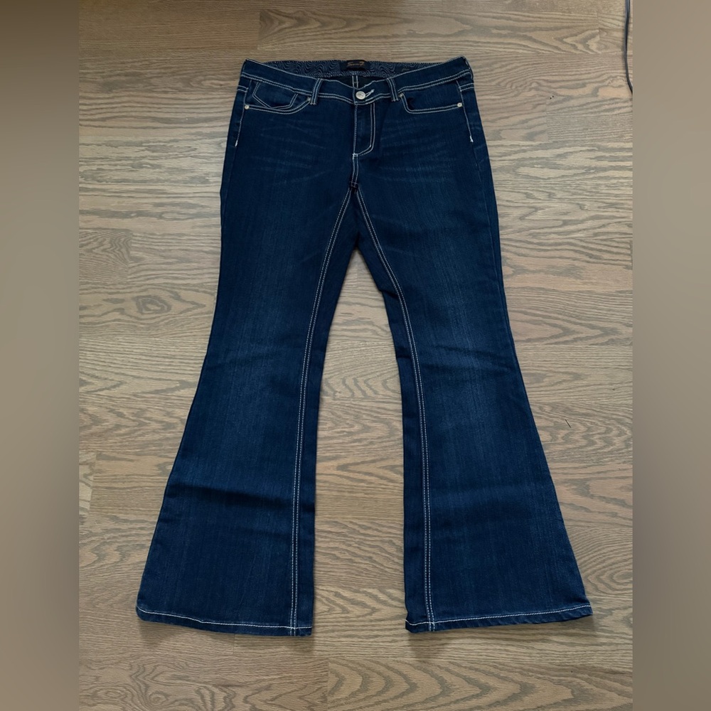 Seven7 Flare Contrast Stitch Jeans